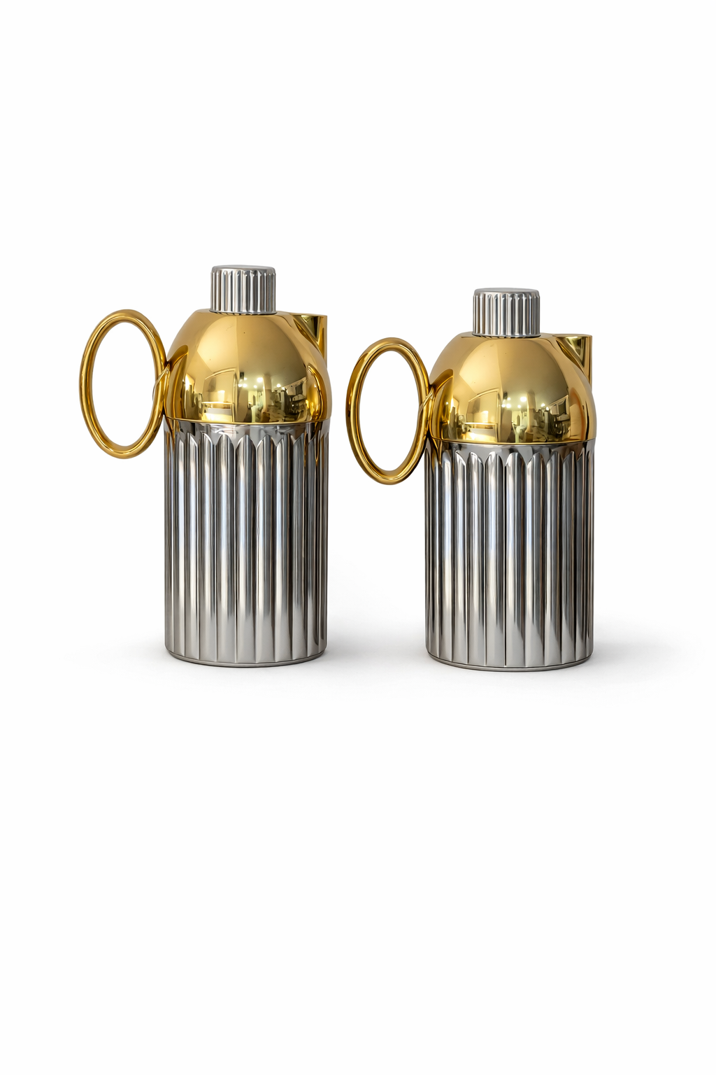 Elegant silver and gold vacuum flask 750ml & 1000ml