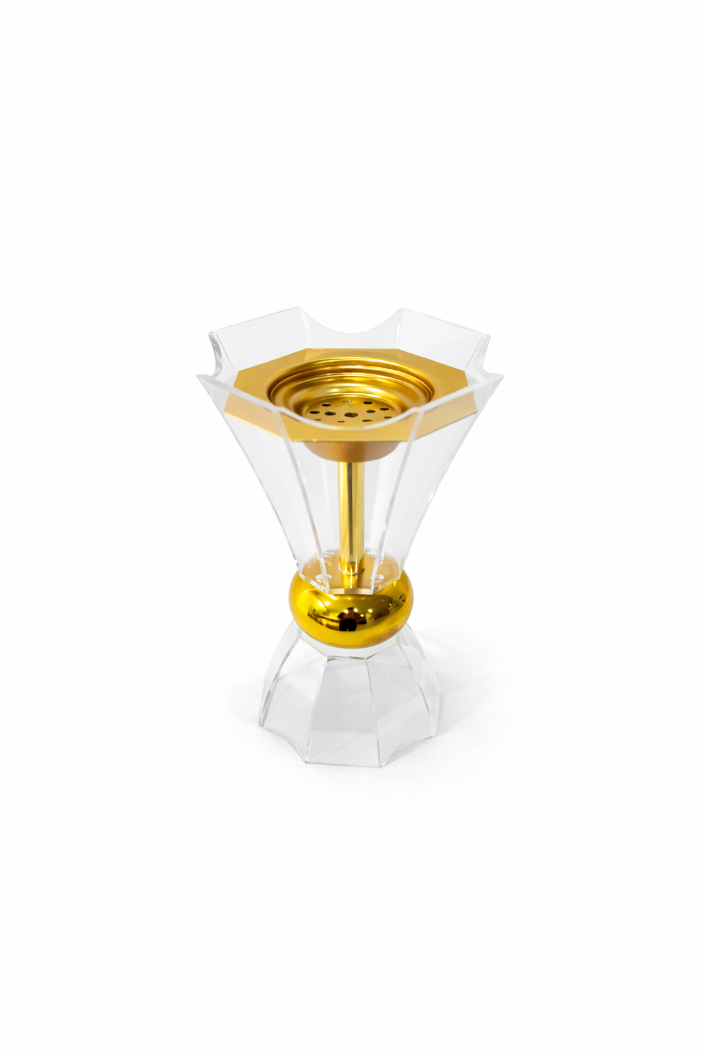 Bakhoor burner Elegant gold and acrylic