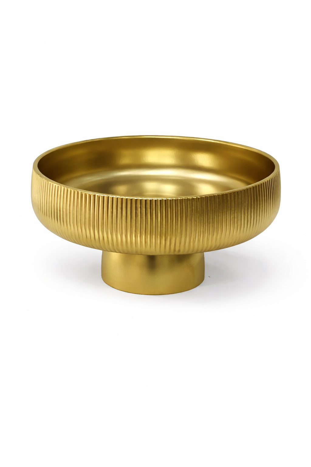Elegant gold ceramic pedestal bowl