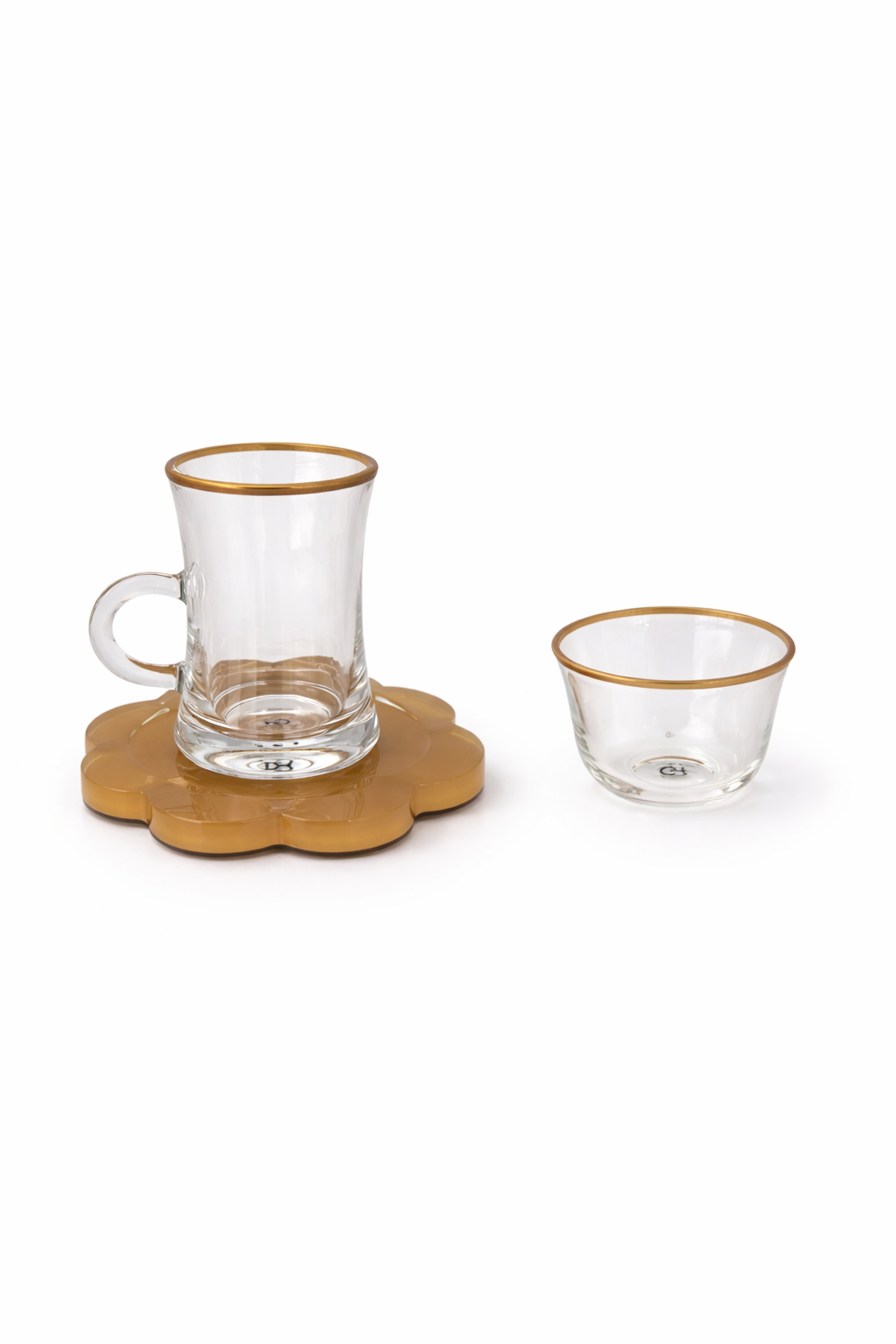 Elegant glassware with coaster 18pcs set