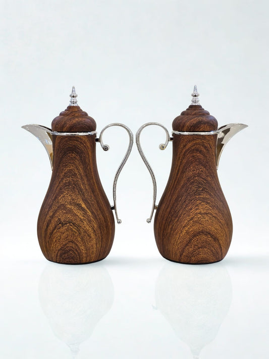 Thermal Flask Set Dark Chrome & transparent Handle