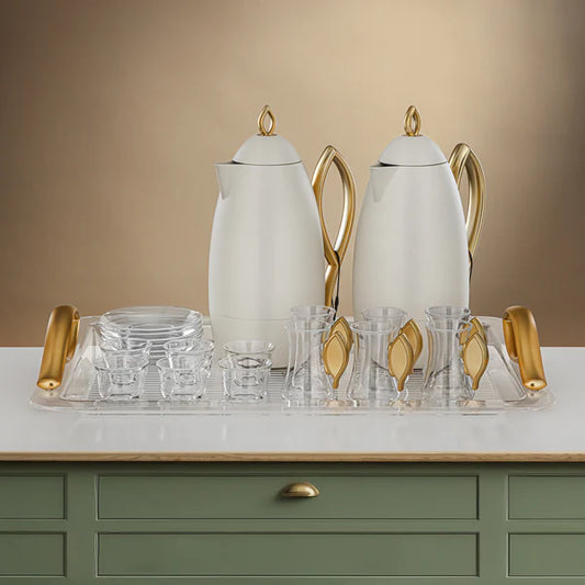 Serving Set 24-Piece Matt Ivory & Gold