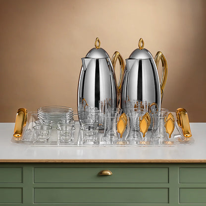 Serving Set 24-Piece Silver & Gold