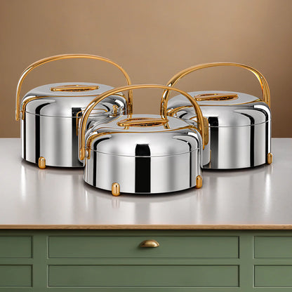 Serving Set 24-Piece Silver & Gold